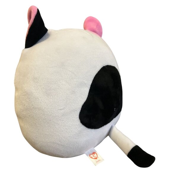 TY Beanie Babies 8" Muffin The Cat Plush 2021 White Pink Black Embroidered Eyes - Picture 2 of 4